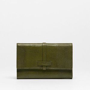 Hammitt $245 Evergreen Lizard Benjamin Wallet NWOT!